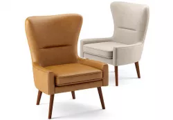Erik Upholstered Wing Chair Westelm 3D model