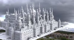 Fantasy Castle complex version massive 3D model