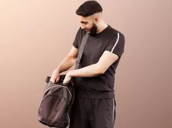 Farid 11760 - Sport Young Man With Bag And Beard 3D model