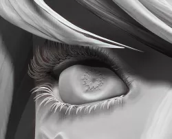 Female Eyes Eyeballs Eyelashes 3D model