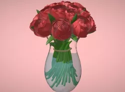 Flower Rose pot 3D model