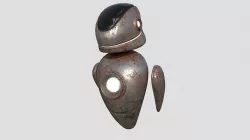 Flying Robot 05 Destroyed Rust - Character SciFi Design Low-poly 3D model