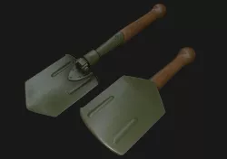 Folding Shovel Pbr  Low-poly 3D model