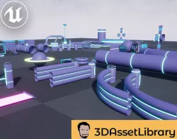 Fun Obstacle Course Expansion 2 For Unreal Low-poly 3D model