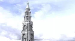 Gothic Cathedral tower tall Dome 3D  3D model
