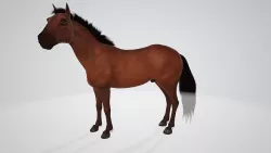 High poly Horse 3D model