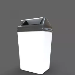 Home Use Plastic Trash Bin with Lid - Tempat Sampah Plastik  3D model