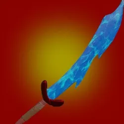 Ice blade with a guard made of metal fabric Low-poly 3D model