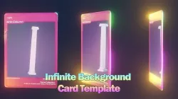 Infinite Background NFT Card Template - Animated in Blender Low-poly 3D model