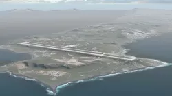 Island Naval Base Low-poly 3D model