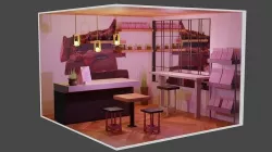 isometric cafe 3D model