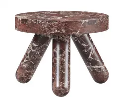 Jaxx Side Red Marble Table By CB2 Low-poly 3D model