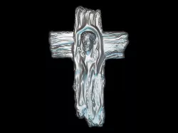Jesus on the Cross 3d model for cnc machines and 3d printers 3D model