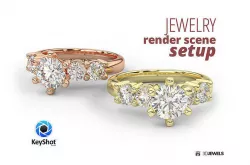 KeyShot Scene Setup for Jewelry 3D Renderings 3D model