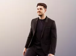 Kilian 11591 - Smiling Guy In A Black Suit Stepping Up  3D model