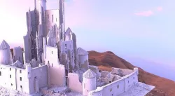 King Arthur castle ruins extended 3D model