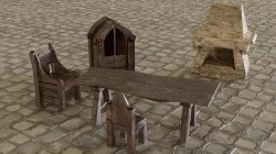 Knight room pocket PBR low-poly game ready Low-poly 3D model