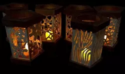 Lantern for tealight with 15 different pattern 3D model
