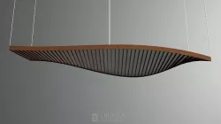 Latticed Wooden Chandelier 3D model