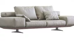 Leather Sofa Wing By Flexform 3D model