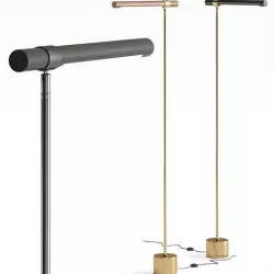 Linear Wood LED Floor Lamp by West elm 3D model