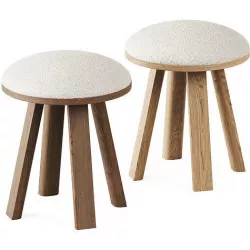 Little Wood Stool BuzziMilk by BuzziSpace 3D model