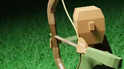 Low-Poly archer bow arrow Low-poly 3D model Low-poly 3D model