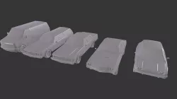 Low poly cars Low-poly 3D model
