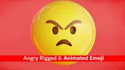 Mad or Angry Animated Emoji Reaction Low-poly 3D model