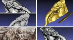 madurai temple yali statue in temple city statues photogrammetry 3D model
