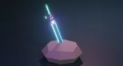 Magic ice Sword low-poly Low-poly 3D model