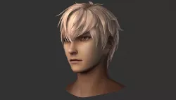 man hair style 04 Low-poly 3D model