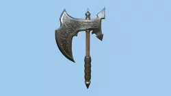 Medieval Battle Axe 01 Metal Wood - Fantasy Weaponry Low-poly 3D model