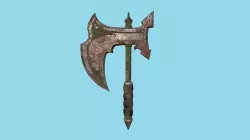 Medieval Battle Axe 06 Destroyed Rust Old - Fantasy Weaponry Low-poly 3D model