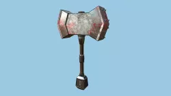 Medieval War Hammer 09 Blood Barbarian - Fantasy Weaponry Low-poly 3D model