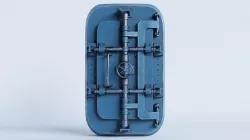 Military Metal Bunker Door  Low-poly 3D model