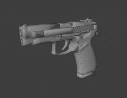 MP 443 Grach Low-poly 3D model