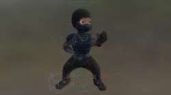 Ninja Toon Sylized  Low-poly 3D model