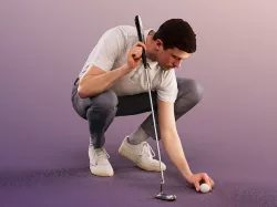 Nolan 11791 - Golfplayer Golfer With Caddy Golfcart  3D model