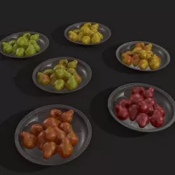 Pears Bowl  Low-poly 3D model