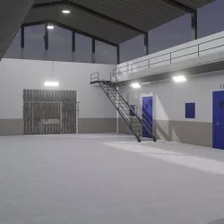 prison Low-poly 3D model