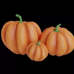 pumpkin hand painted Low-poly 3D model