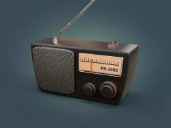 Radio Simple Low-poly 3D model