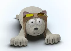 Raymond the pilot cat 3D model