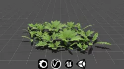 Realistic Leafy Plants and Weeds - High Quality Low-Poly Models Low-poly 3D model