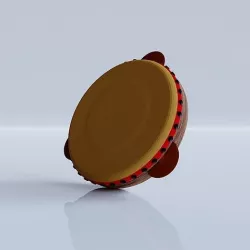 Rebana or Kerenceng Traditional musical instruments 3D model