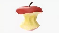 Red bitten apple 3D model