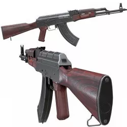 Rifle AK-47 AKM Low-poly 3D model