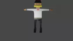 Rigged Wizard Man Low-poly 3D model