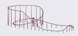 Roller coaster 3D model